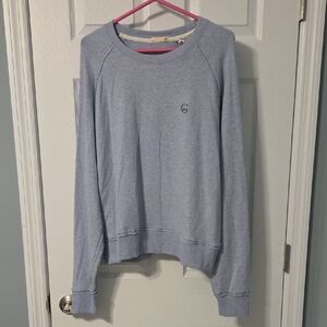 Womens Tasc Heather Blue French Terry Oversize Sweatshirt Sz XL
